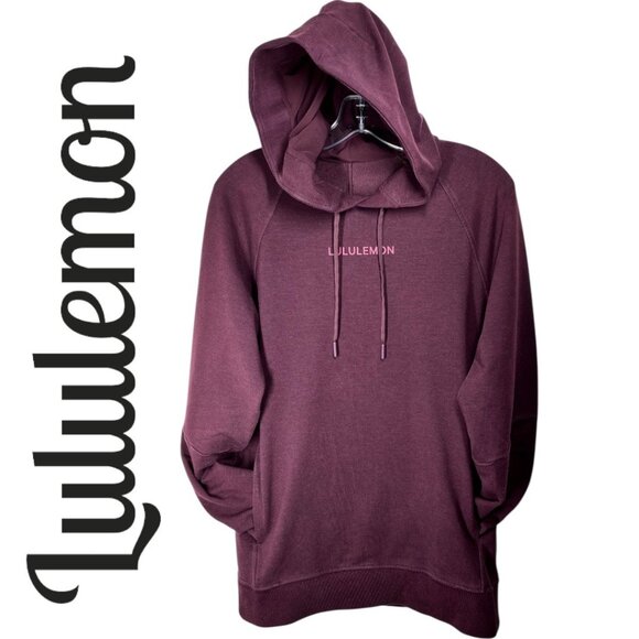 LULULEMON CITY SWEAT PULLOVER HOODIE SWEATSHIRT BURGUNDY RED, MEN’S SMALL - Picture 1 of 10